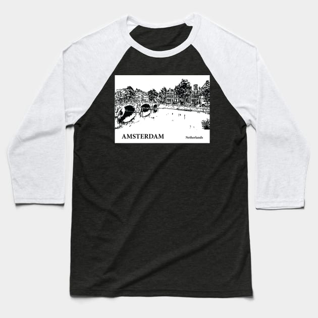 Amsterdam - Netherlands Baseball T-Shirt by Lakeric